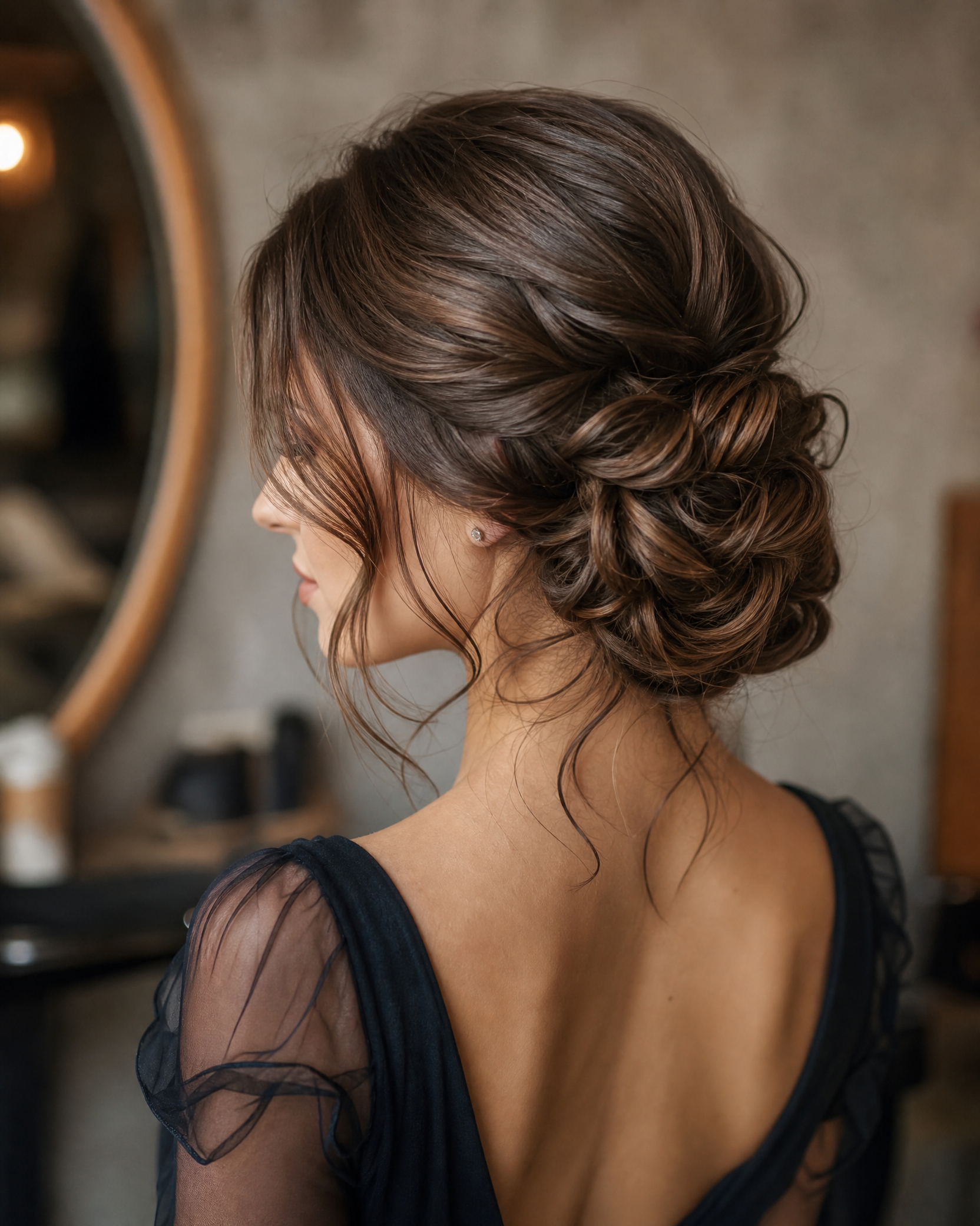 Styling hair finish at The Hair Bar Dublin